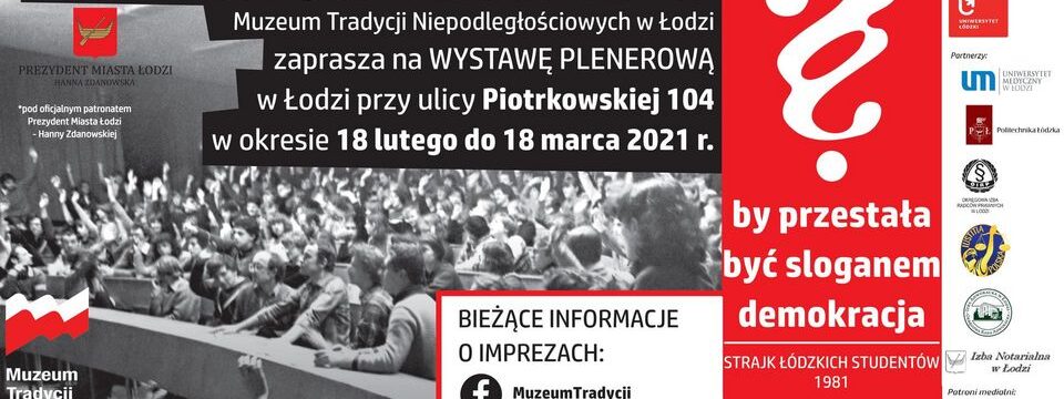 Baner reklamujący wystawę